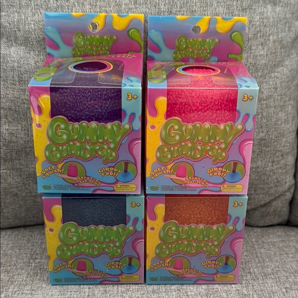 Gumdrop Squishy Lot (Not Needoh) Purple, Pink, Blue, Orange